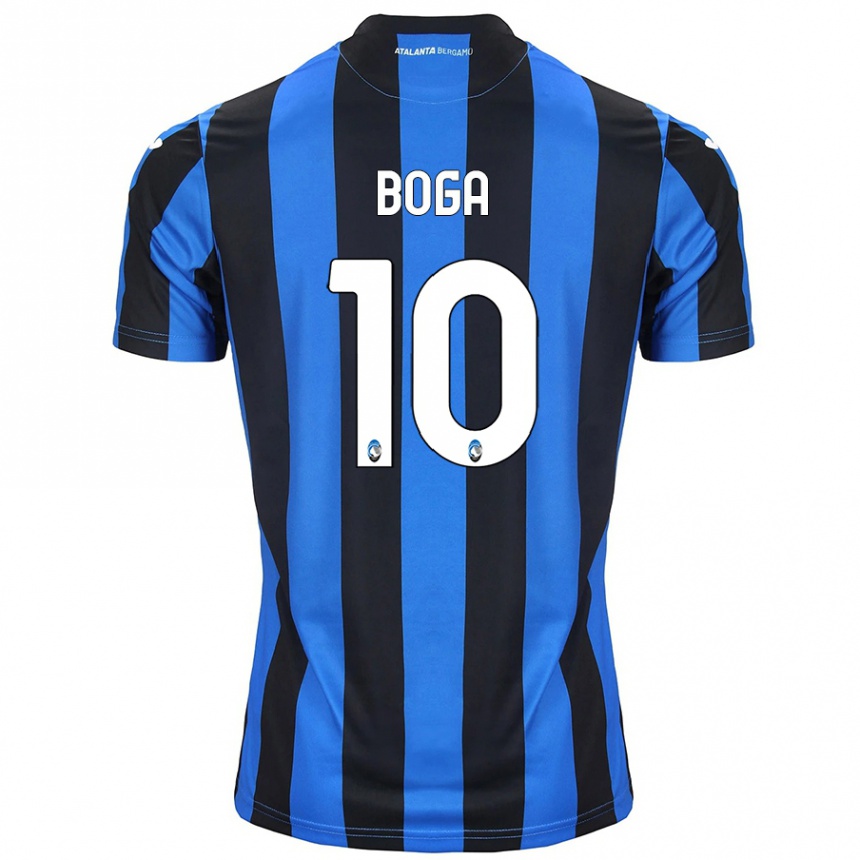 Kids Football Jeremie Boga #10 Blue Black Home Jersey 2024/25 T-Shirt Uk