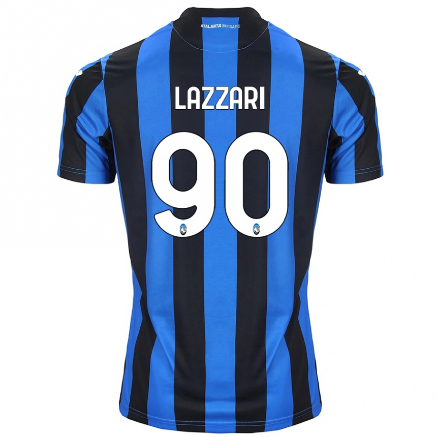 Kids Football Ilaria Lazzari #90 Blue Black Home Jersey 2024/25 T-Shirt Uk