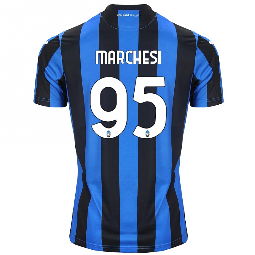 Kids Football Silvia Marchesi #95 Blue Black Home Jersey 2024/25 T-Shirt Uk