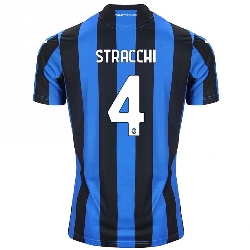 Kids Football Daniela Stracchi #4 Blue Black Home Jersey 2024/25 T-Shirt Uk