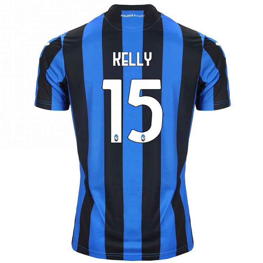 Kids Football Maegan Kelly #15 Blue Black Home Jersey 2024/25 T-Shirt Uk