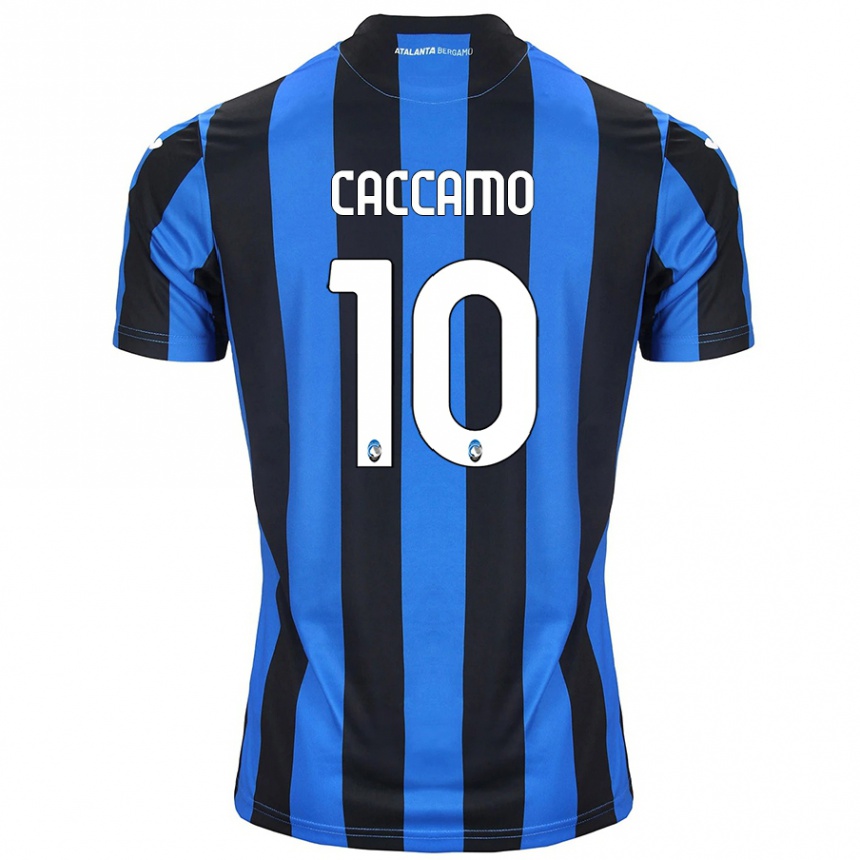 Kids Football Patrizia Caccamo #10 Blue Black Home Jersey 2024/25 T-Shirt Uk