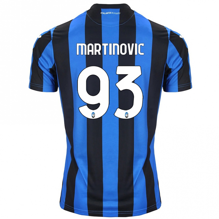 Kids Football Melania Martinovic #93 Blue Black Home Jersey 2024/25 T-Shirt Uk