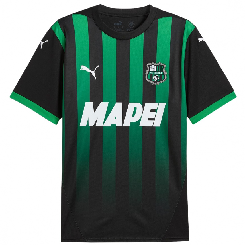 Kids Football Yeferson Paz #17 Black Dark Green Home Jersey 2024/25 T-Shirt Uk