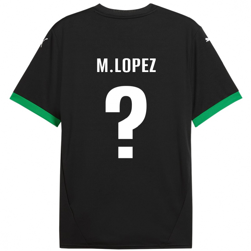 Kids Football Maxime López #0 Black Dark Green Home Jersey 2024/25 T-Shirt Uk