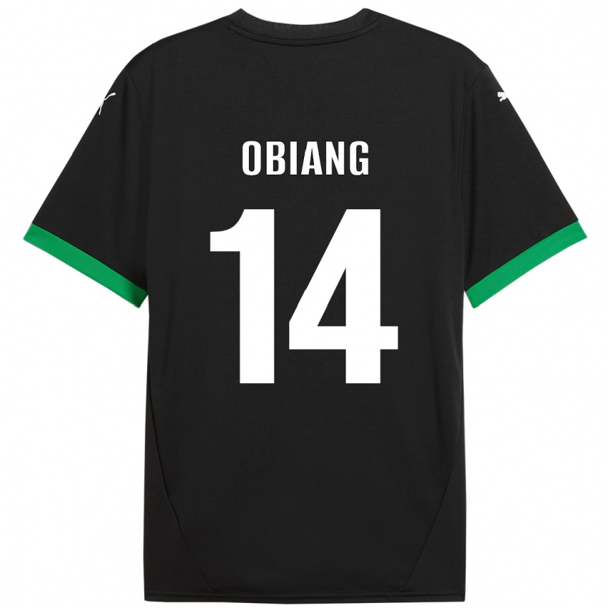 Kids Football Pedro Obiang #14 Black Dark Green Home Jersey 2024/25 T-Shirt Uk