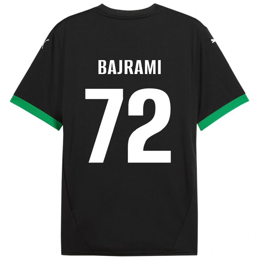 Kids Football Nedim Bajrami #72 Black Dark Green Home Jersey 2024/25 T-Shirt Uk