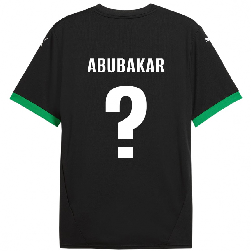 Kids Football Salim Abubakar #0 Black Dark Green Home Jersey 2024/25 T-Shirt Uk