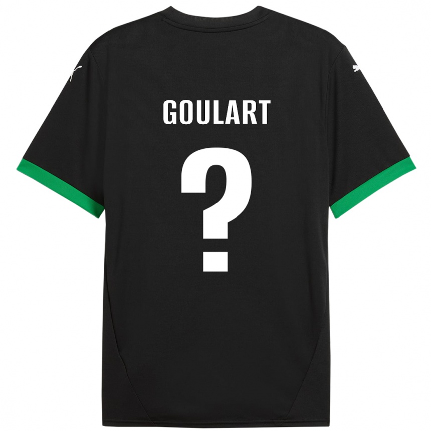 Kids Football Yago Goulart #0 Black Dark Green Home Jersey 2024/25 T-Shirt Uk