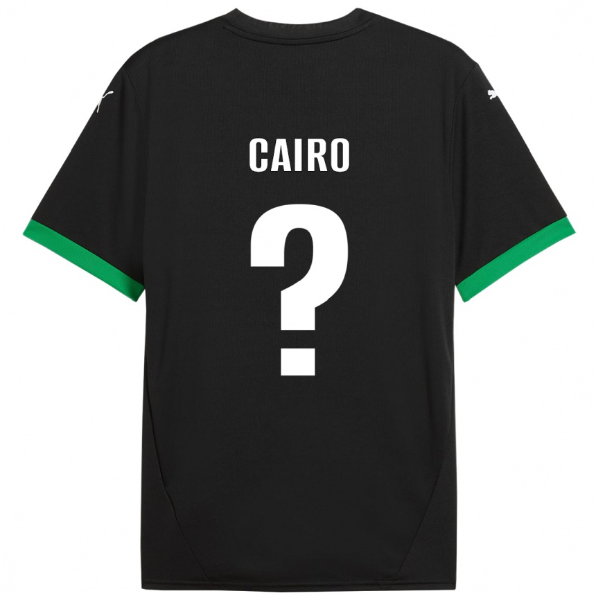 Kids Football Nicolas Cairo #0 Black Dark Green Home Jersey 2024/25 T-Shirt Uk