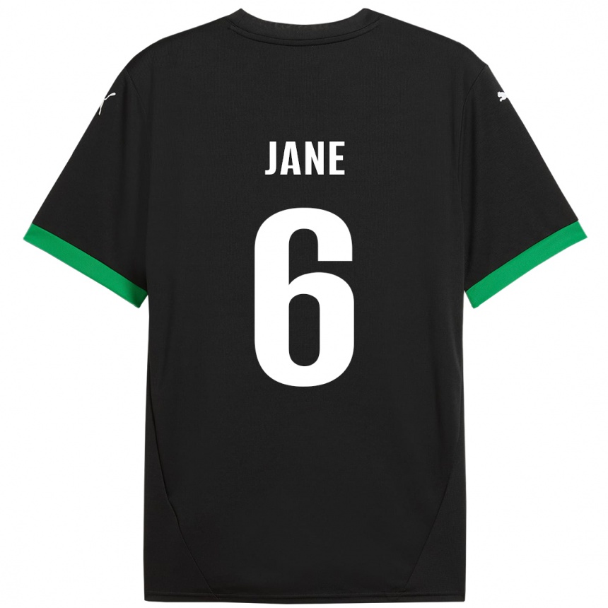 Kids Football Refiloe Jane #6 Black Dark Green Home Jersey 2024/25 T-Shirt Uk