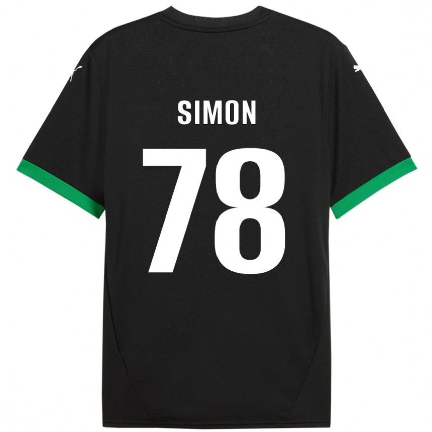 Kids Football Bénédicte Simon #78 Black Dark Green Home Jersey 2024/25 T-Shirt Uk