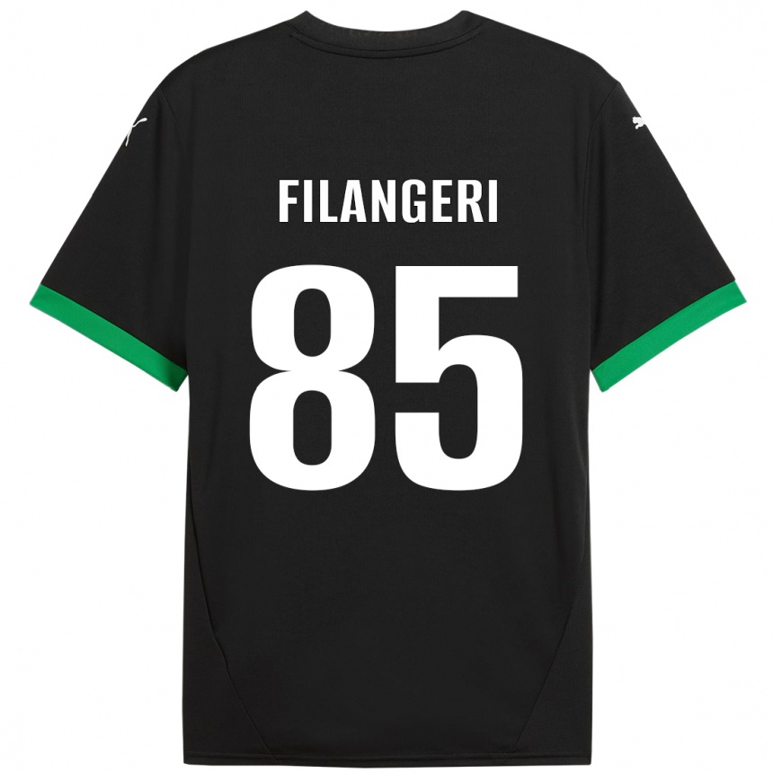 Kids Football Maria Luisa Filangeri #85 Black Dark Green Home Jersey 2024/25 T-Shirt Uk