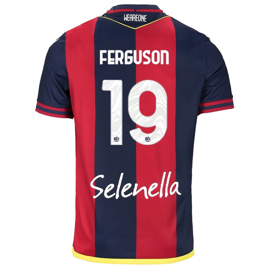 Kids Football Lewis Ferguson #19 Red Royal Blue Home Jersey 2024/25 T-Shirt Uk