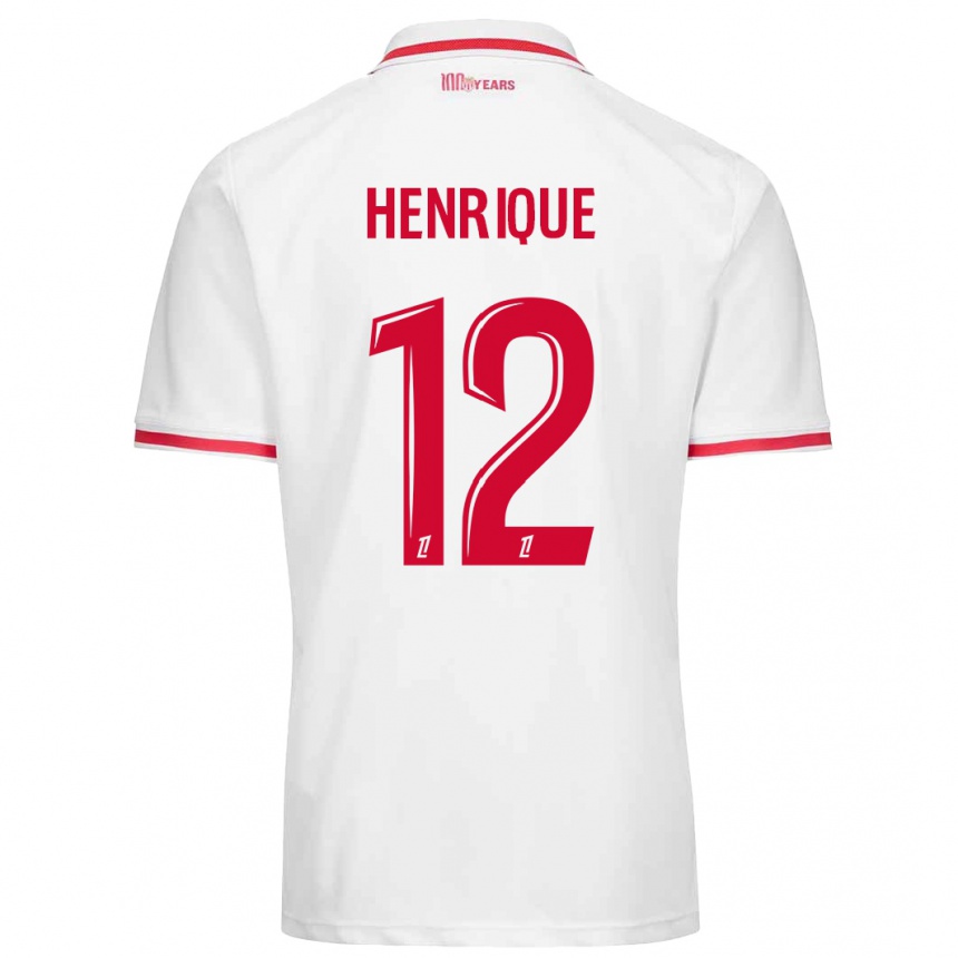 Kids Football Caio Henrique #12 White Red Home Jersey 2024/25 T-Shirt Uk