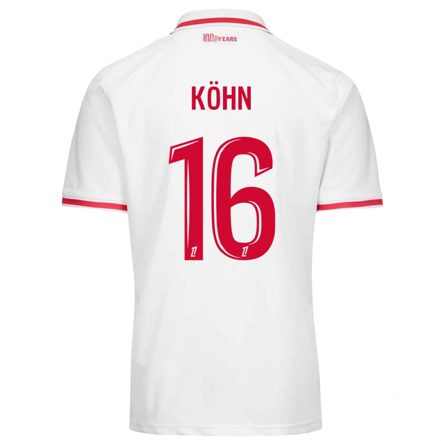 Kids Football Philipp Köhn #16 White Red Home Jersey 2024/25 T-Shirt Uk