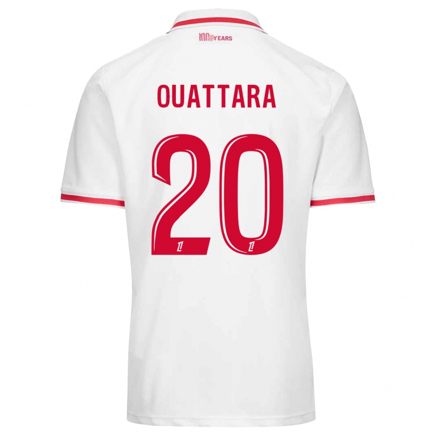 Kids Football Kassoum Ouattara #20 White Red Home Jersey 2024/25 T-Shirt Uk