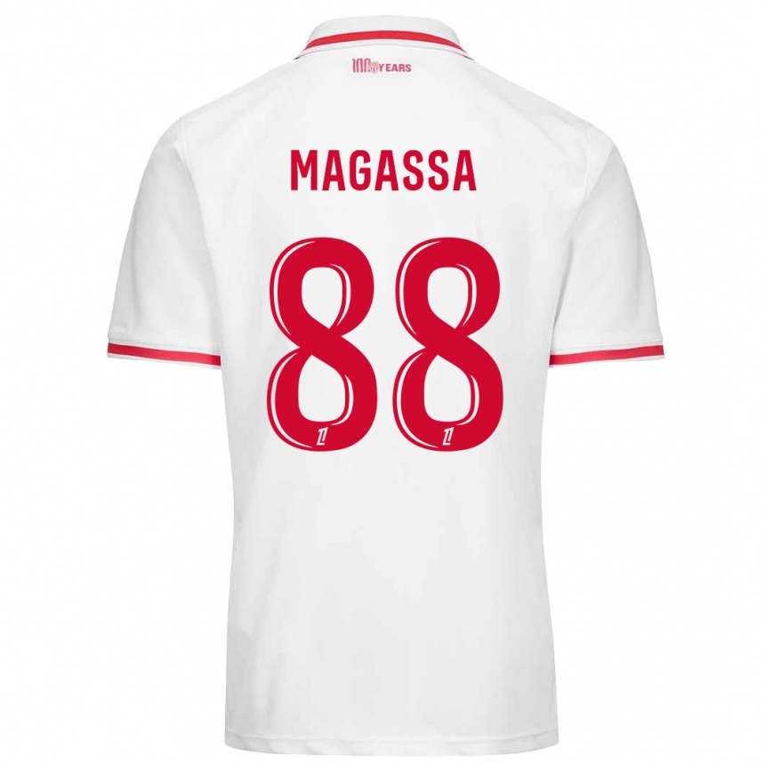 Kids Football Soungoutou Magassa #88 White Red Home Jersey 2024/25 T-Shirt Uk