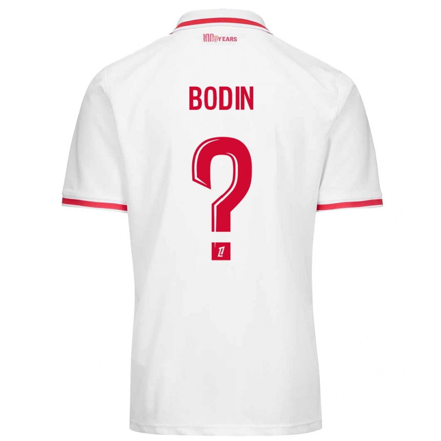 Kids Football Hugo Bodin #0 White Red Home Jersey 2024/25 T-Shirt Uk