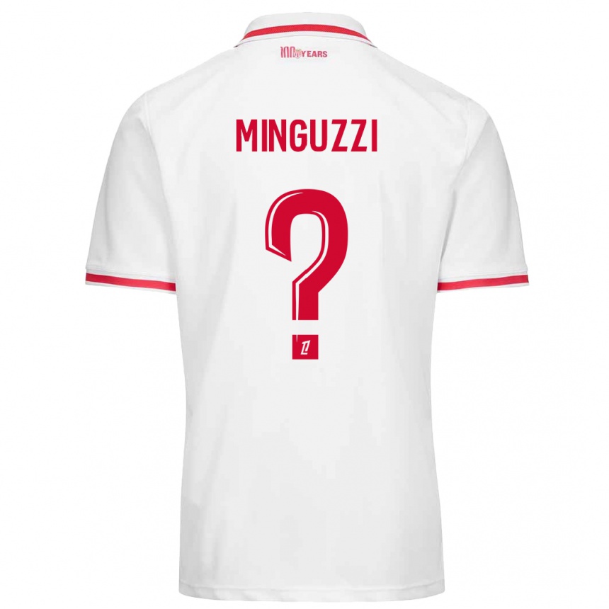 Kids Football Matteo Minguzzi #0 White Red Home Jersey 2024/25 T-Shirt Uk