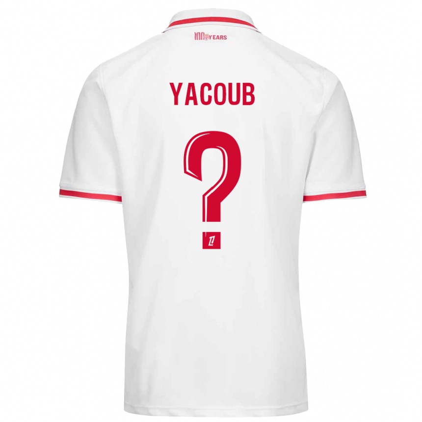 Kids Football Béchir Yacoub #0 White Red Home Jersey 2024/25 T-Shirt Uk