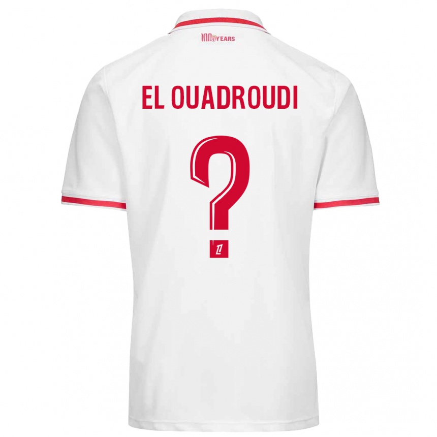 Kids Football Imrane El Ouadroudi #0 White Red Home Jersey 2024/25 T-Shirt Uk