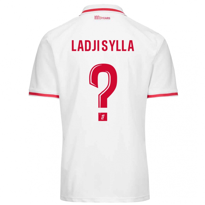 Kids Football Ladji Sylla #0 White Red Home Jersey 2024/25 T-Shirt Uk