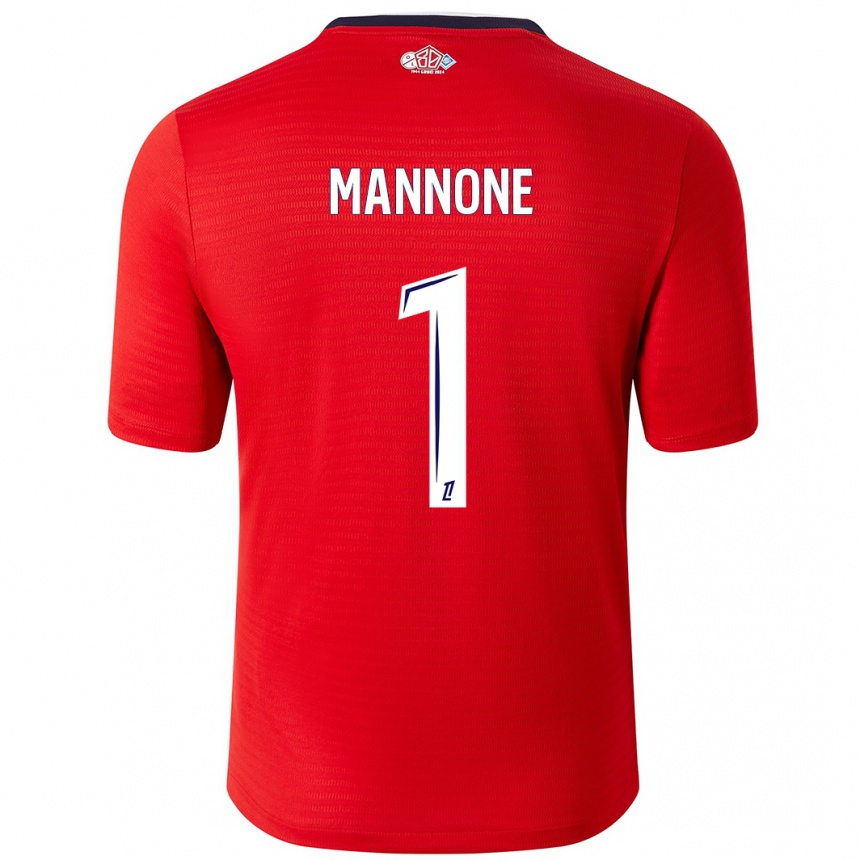 Kids Football Vito Mannone #1 Red White Home Jersey 2024/25 T-Shirt Uk