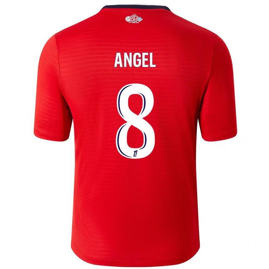 Kids Football Angel Gomes #8 Red White Home Jersey 2024/25 T-Shirt Uk