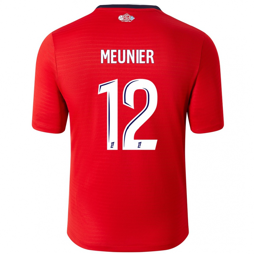 Kids Football Thomas Meunier #12 Red White Home Jersey 2024/25 T-Shirt Uk