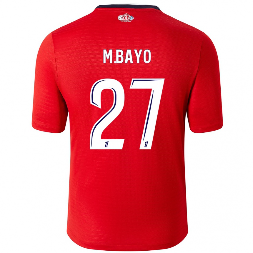 Kids Football Mohamed Bayo #27 Red White Home Jersey 2024/25 T-Shirt Uk