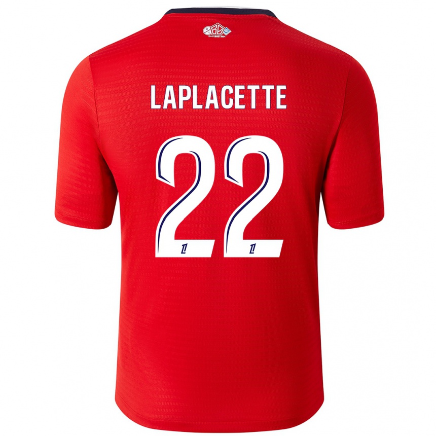 Kids Football Tess Laplacette #22 Red White Home Jersey 2024/25 T-Shirt Uk