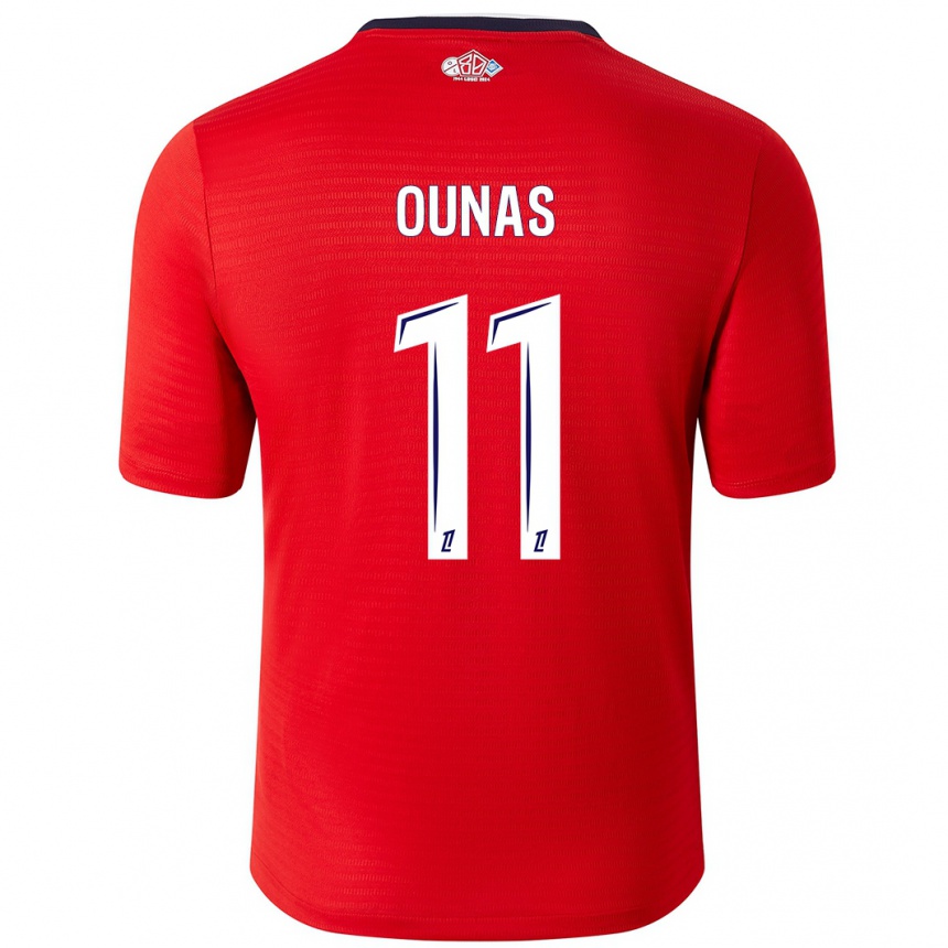 Kids Football Adam Ounas #11 Red White Home Jersey 2024/25 T-Shirt Uk