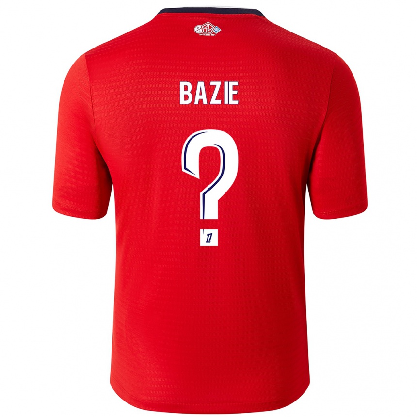 Kids Football Joffrey Bazie #0 Red White Home Jersey 2024/25 T-Shirt Uk