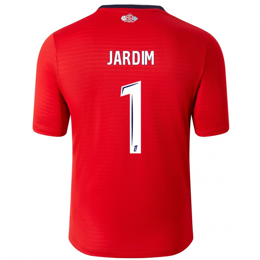 Kids Football Leo Jardim #1 Red White Home Jersey 2024/25 T-Shirt Uk