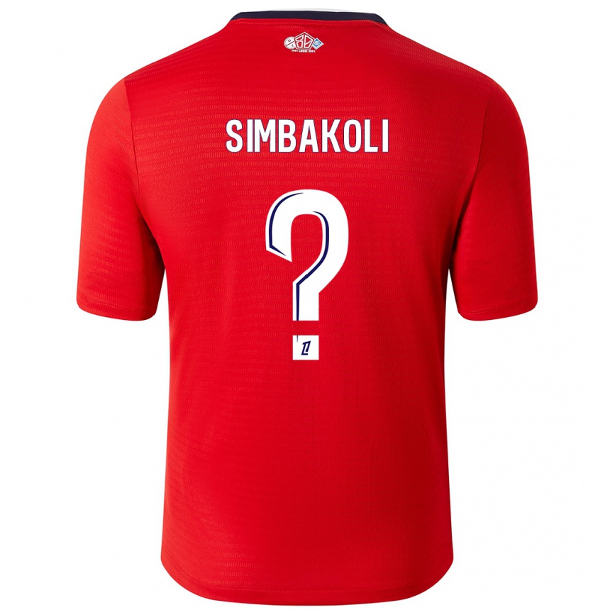 Kids Football Mamadou Simbakoli #0 Red White Home Jersey 2024/25 T-Shirt Uk