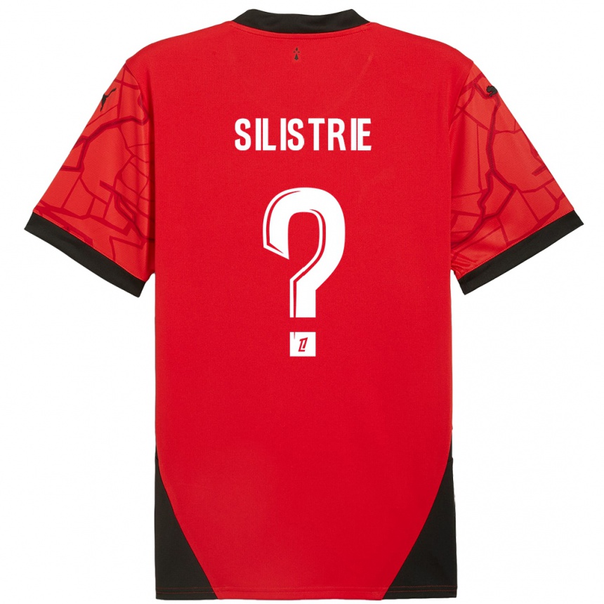 Kids Football Mathys Silistrie #0 Red Black Home Jersey 2024/25 T-Shirt Uk