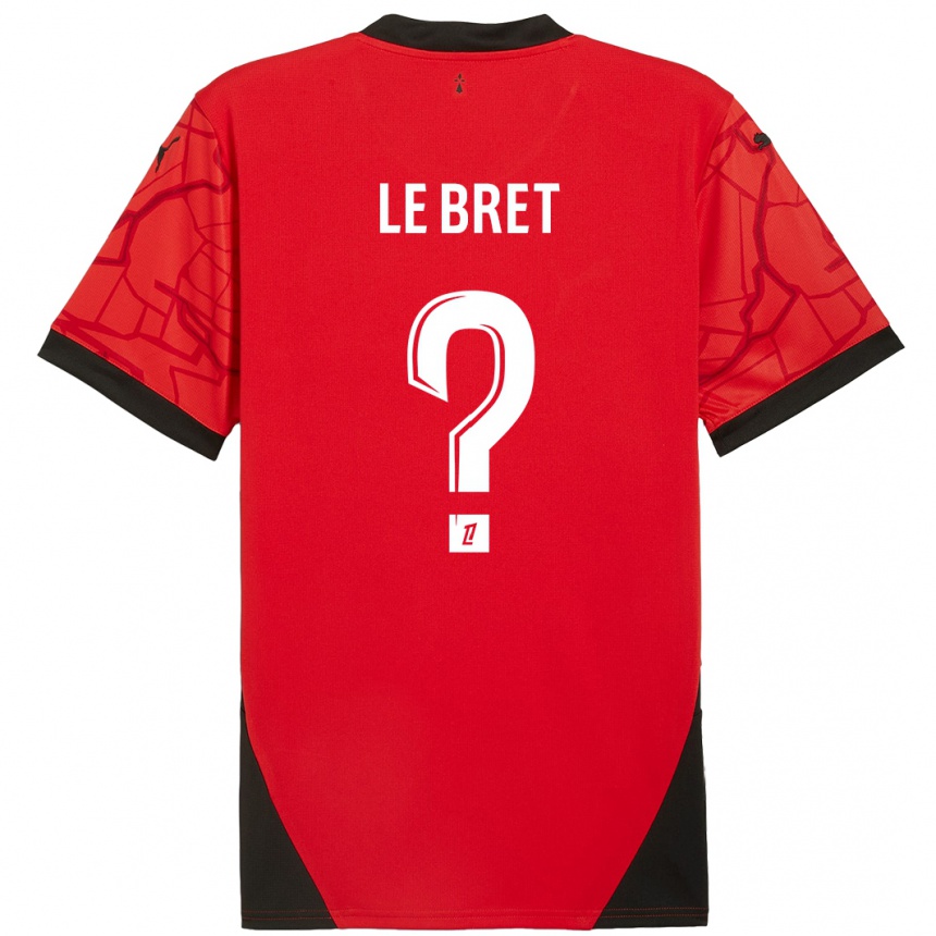 Kids Football Noah Le Bret #0 Red Black Home Jersey 2024/25 T-Shirt Uk