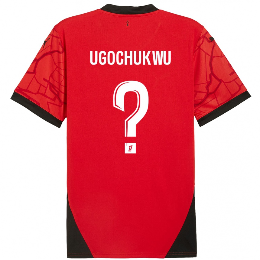 Kids Football Chibuike Ugochukwu #0 Red Black Home Jersey 2024/25 T-Shirt Uk