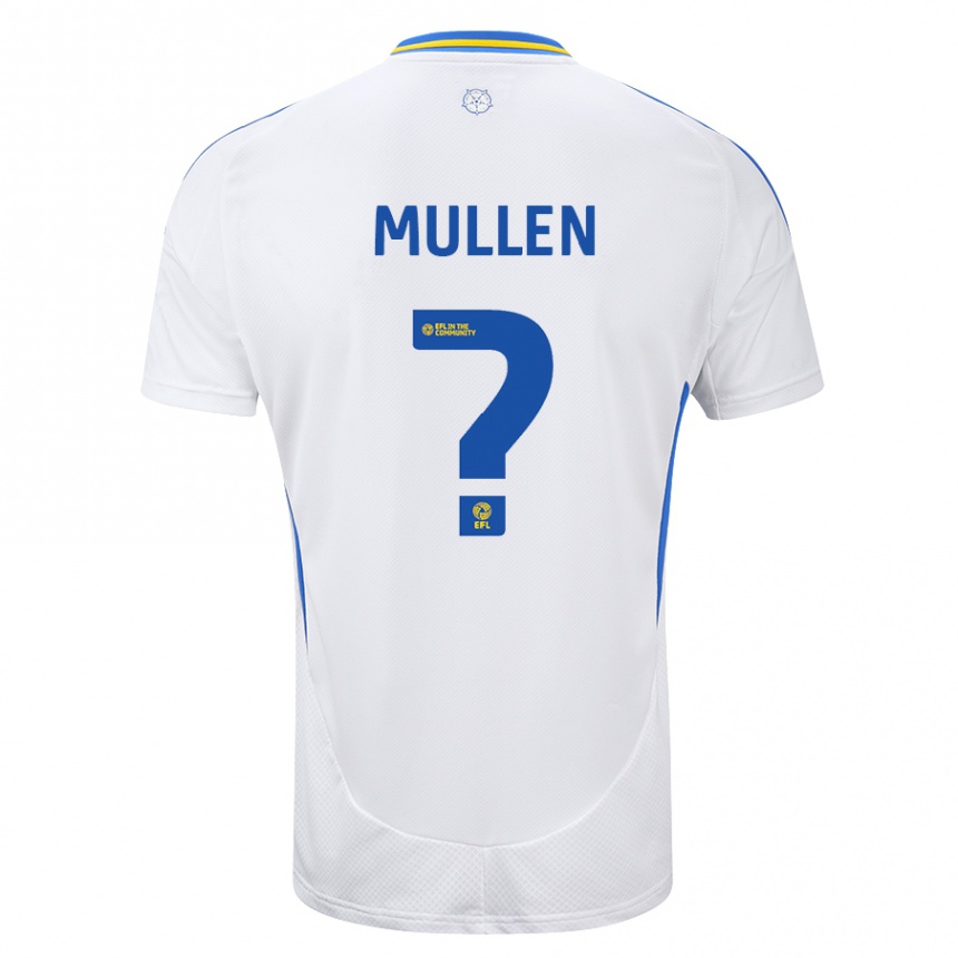 Kids Football Jeremiah Chilokoa-Mullen #0 White Blue Home Jersey 2024/25 T-Shirt Uk