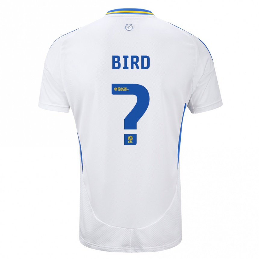 Kids Football Coban Bird #0 White Blue Home Jersey 2024/25 T-Shirt Uk