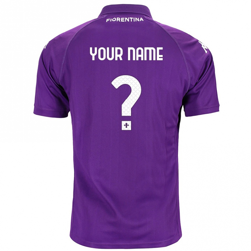 Kids Football Your Name #0 Purple Home Jersey 2024/25 T-Shirt Uk