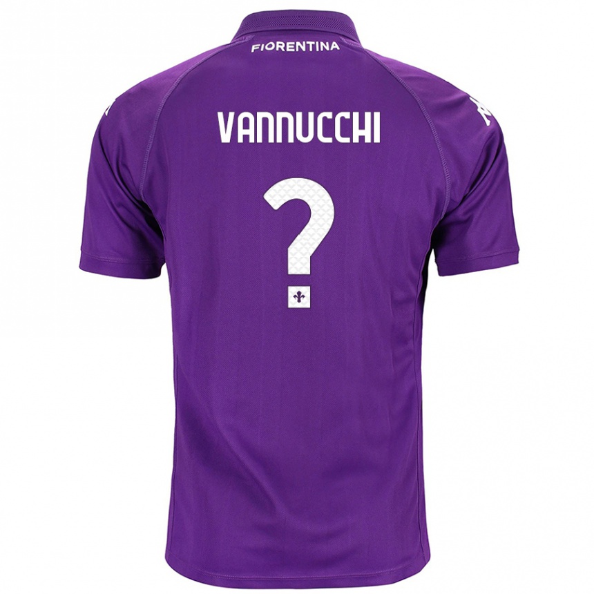 Kids Football Tommaso Vannucchi #0 Purple Home Jersey 2024/25 T-Shirt Uk