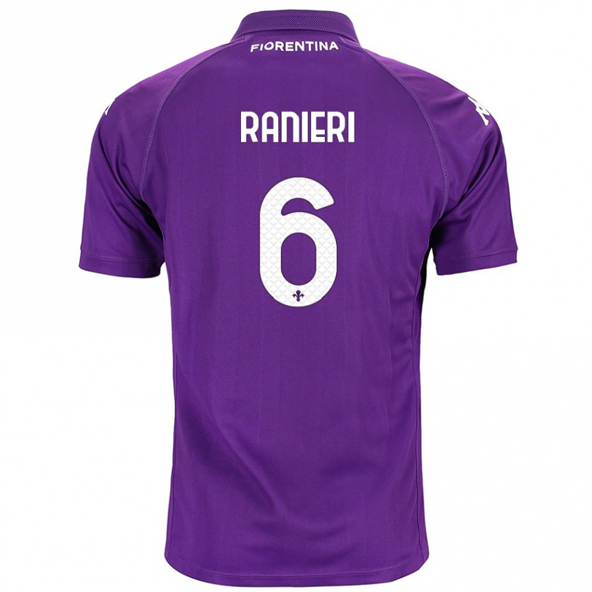 Kids Football Luca Ranieri #6 Purple Home Jersey 2024/25 T-Shirt Uk