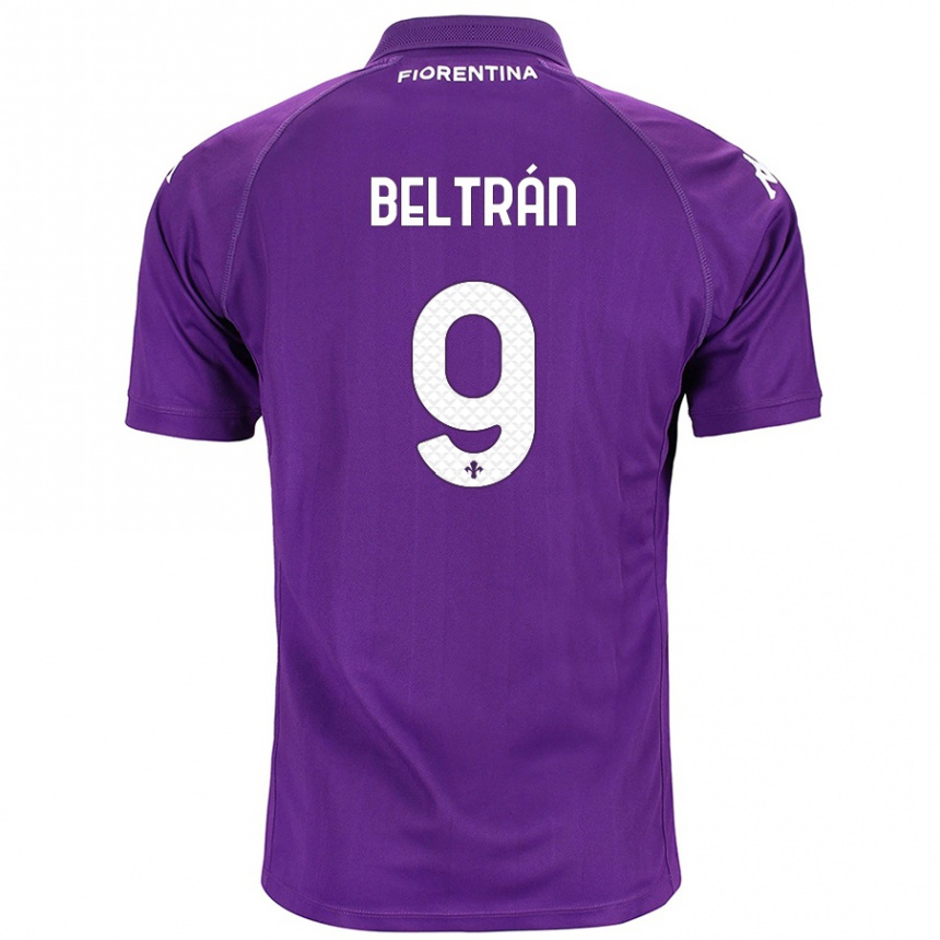 Kids Football Lucas Beltrán #9 Purple Home Jersey 2024/25 T-Shirt Uk