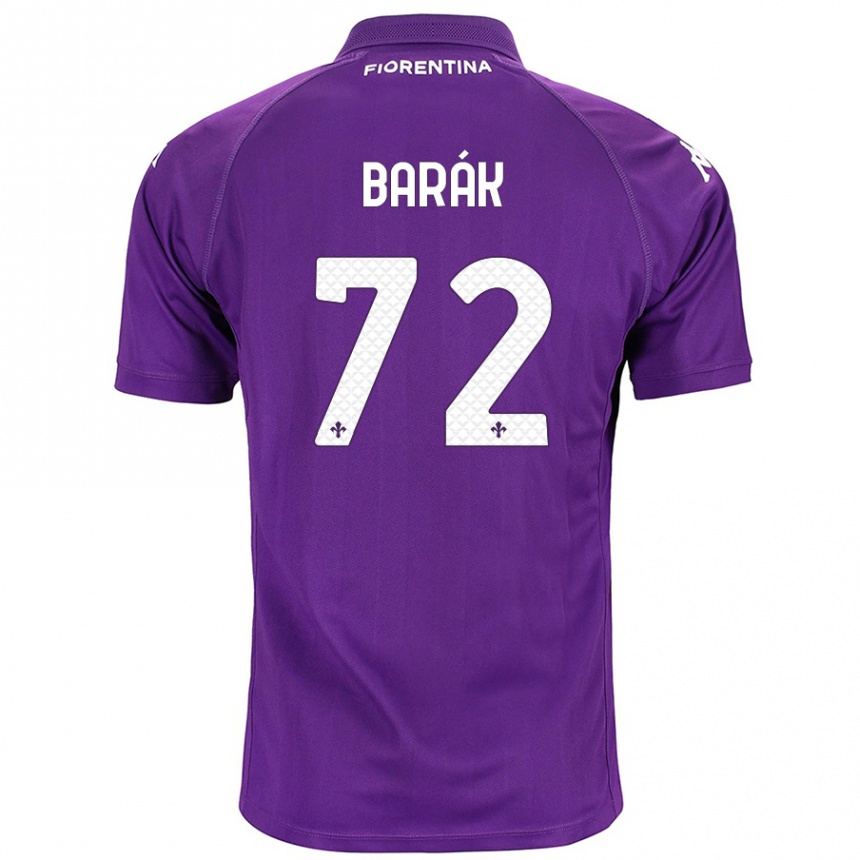 Kids Football Antonin Barak #72 Purple Home Jersey 2024/25 T-Shirt Uk