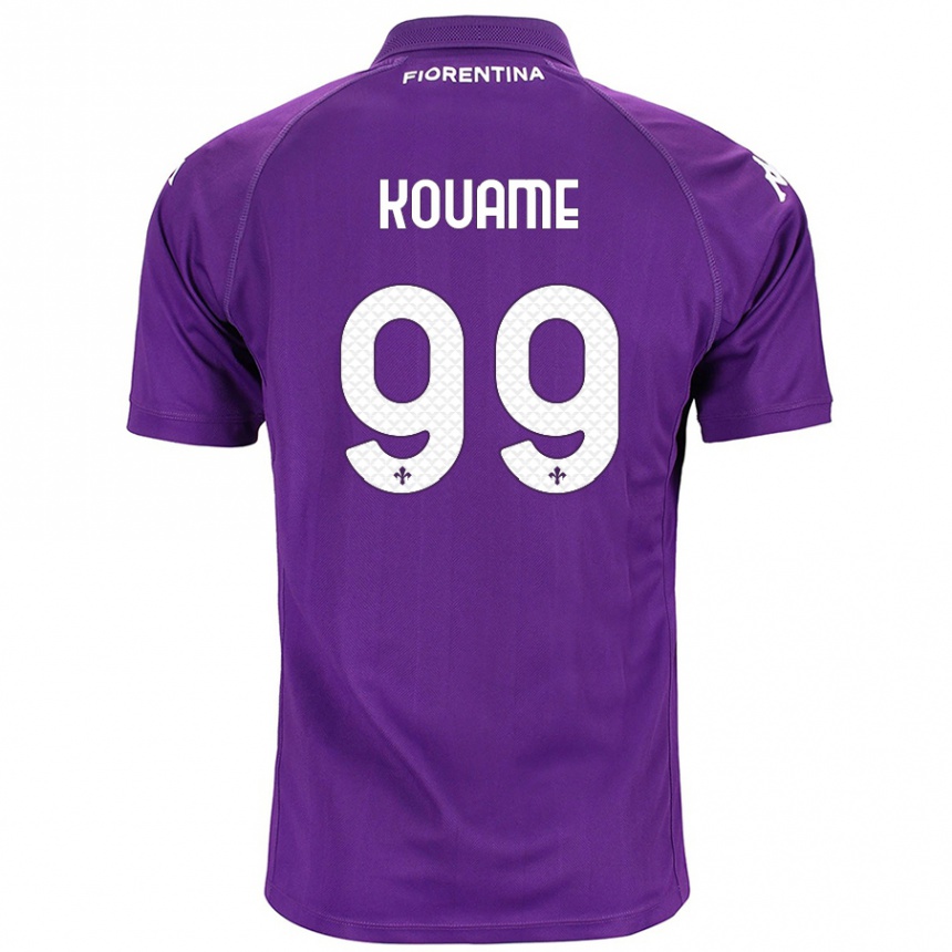 Kids Football Christian Kouamé #99 Purple Home Jersey 2024/25 T-Shirt Uk