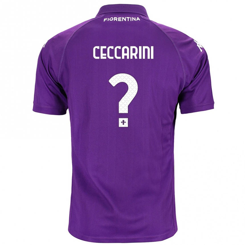 Kids Football Mattia Ceccarini #0 Purple Home Jersey 2024/25 T-Shirt Uk