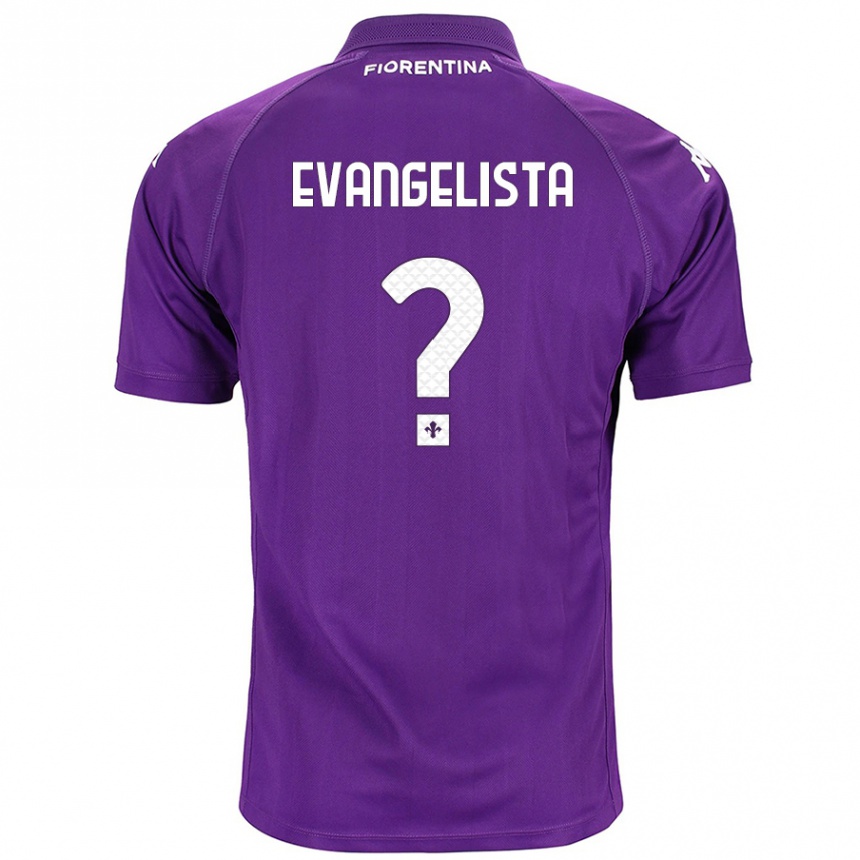 Kids Football Carlo Evangelista #0 Purple Home Jersey 2024/25 T-Shirt Uk