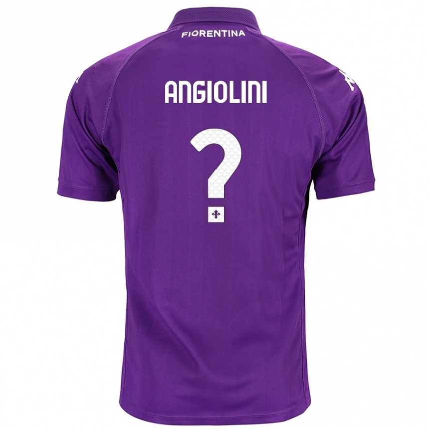 Kids Football Gianmarco Angiolini #0 Purple Home Jersey 2024/25 T-Shirt Uk